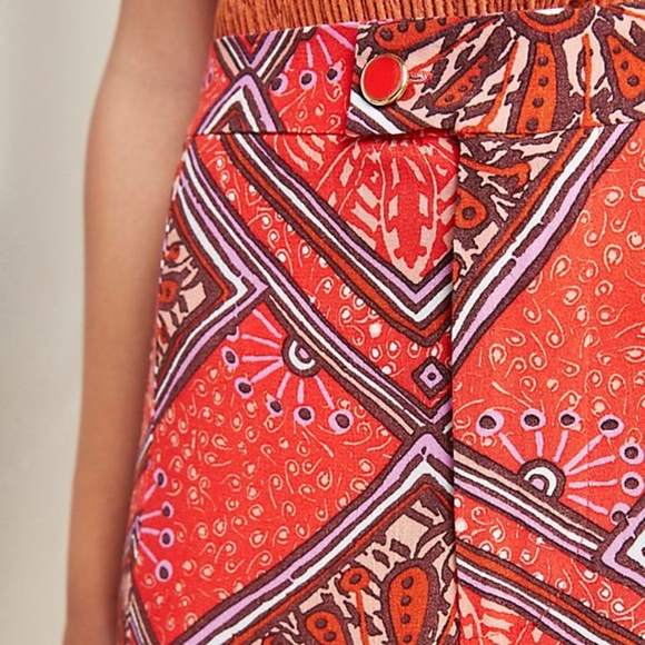 Anthropologie Skirted Wide-Leg Pants GEO Print - Picture 5 of 7